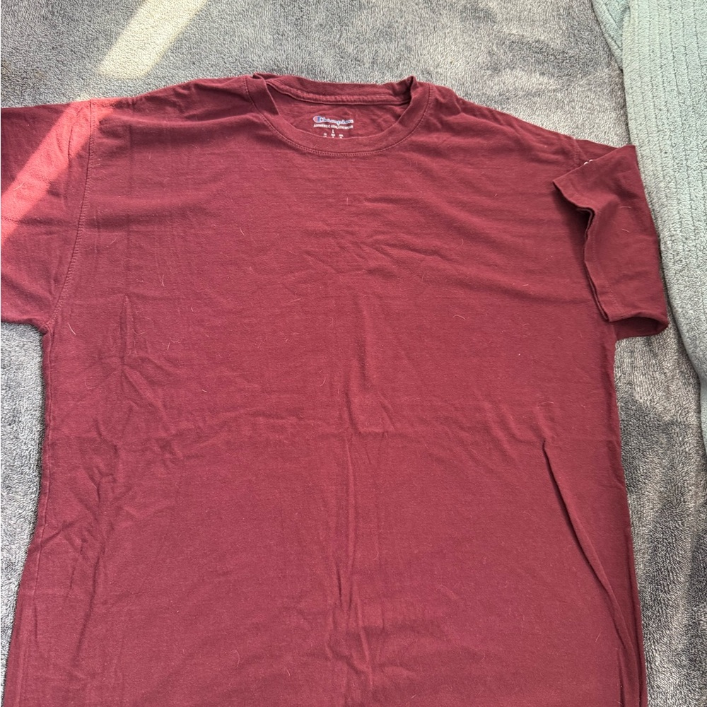 Champion Red Short Sleeve Tee maroon